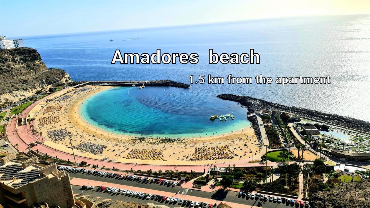 Oceanfront Deluxe-45M,Heated Pools,2Aircondition, 2Tv-65",Dishwasher,600Mb,Lift,Amadores View ! Playa Del Cura  Luaran gambar